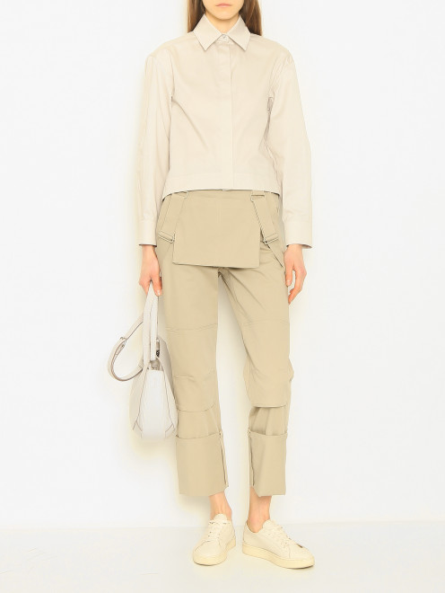 Однотонная рубашка из хлопка Max Mara - МодельОбщийВид