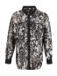 Блуза из шелка с узором DKNY  –  Общий вид