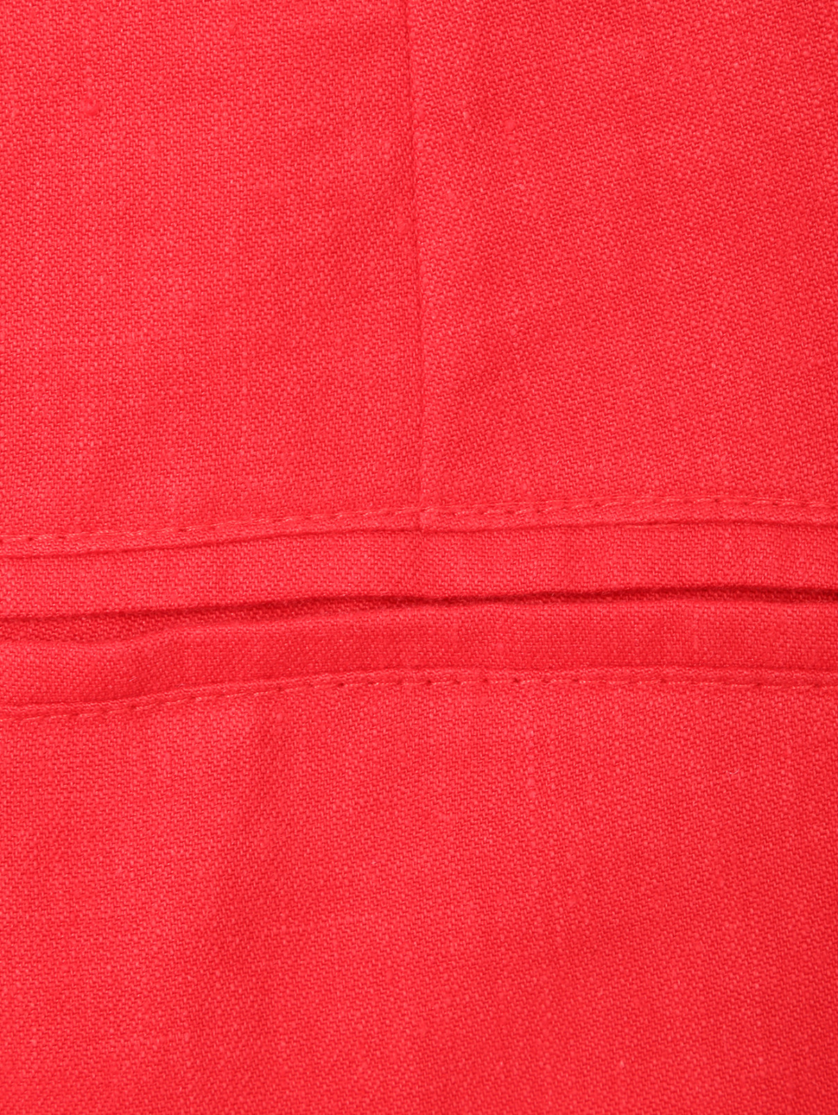 Брюки из льна Max Mara  –  Деталь1  – Цвет:  Красный