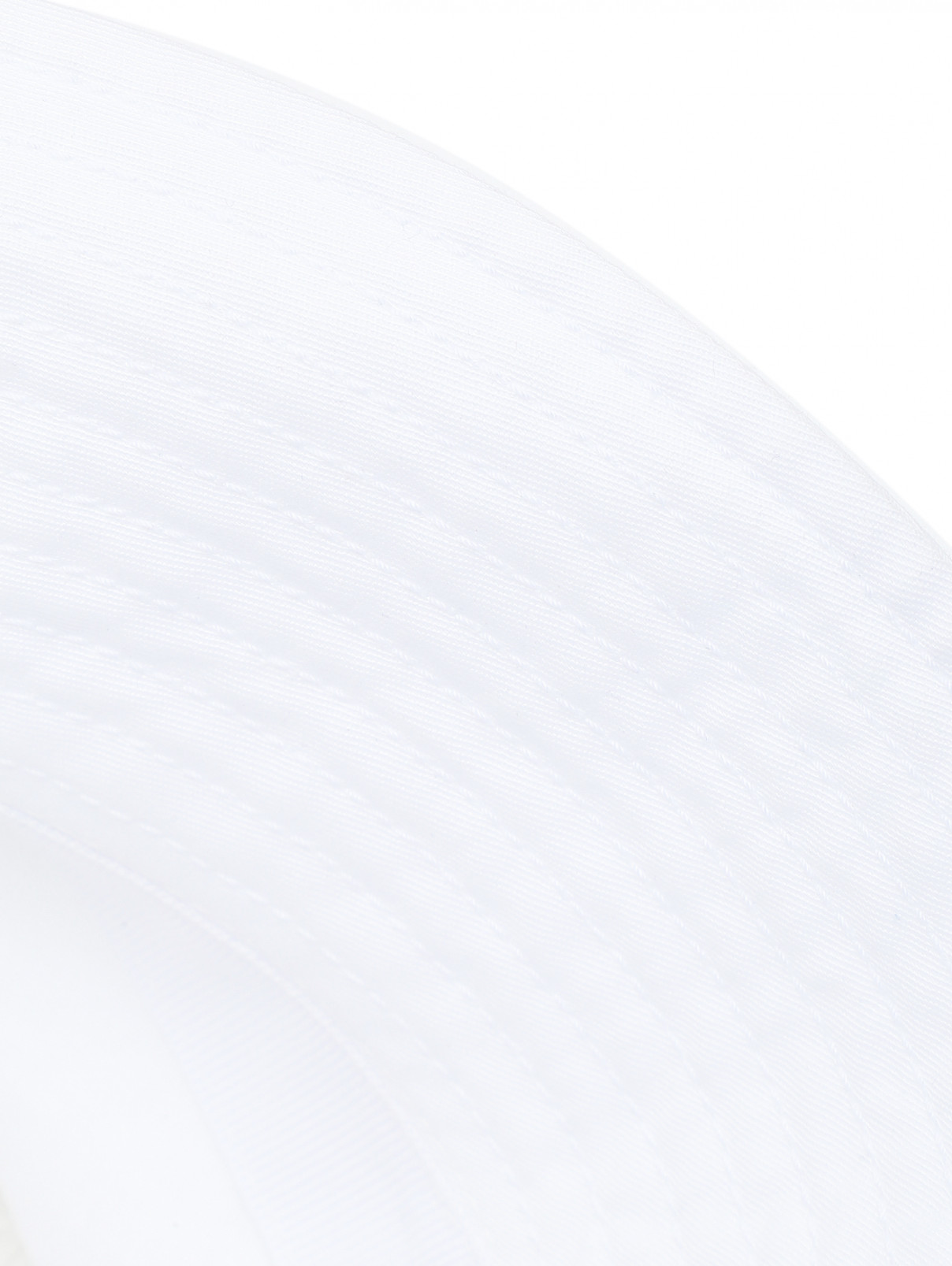 Шляпа из хлопка с апликацией из кружева и сетки MM6  –  Деталь1  – Цвет:  Белый