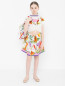 Платье из хлопка с аппликацией Dolce & Gabbana  –  МодельОбщийВид