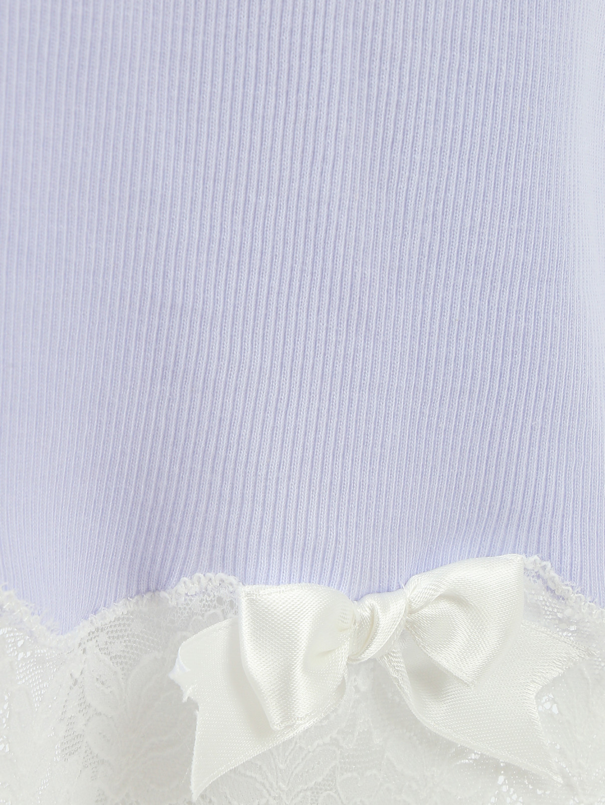 Сорочка из хлопка с отделкой кружевом Giottino  –  Деталь  – Цвет:  Фиолетовый