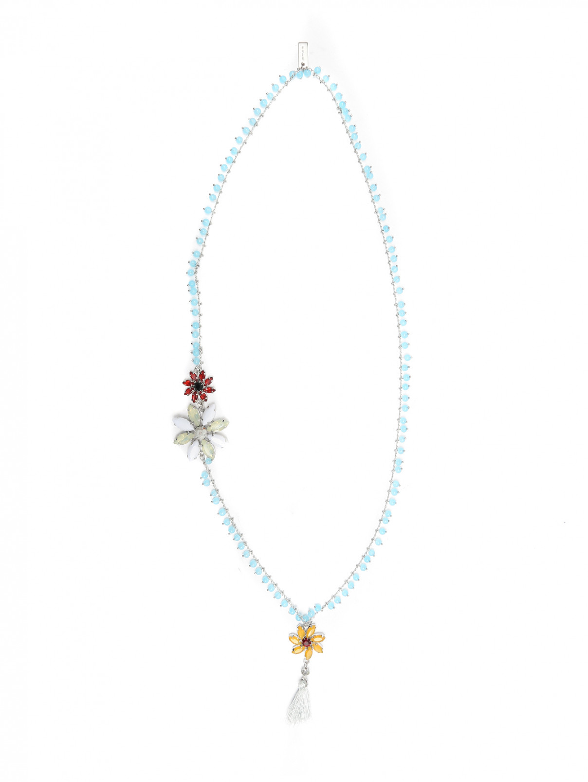 Ожерелье из меди и кристаллов с кисточкой Etro  –  Общий вид  – Цвет:  Мультиколор