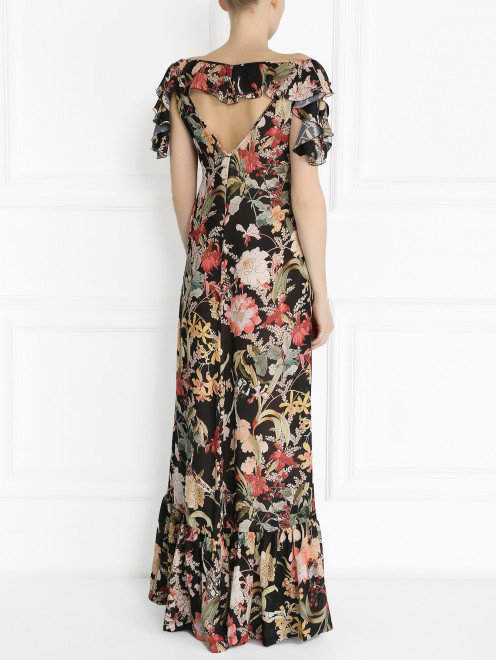 Платье-макси с цветочным узором - Модель Верх-Низ1