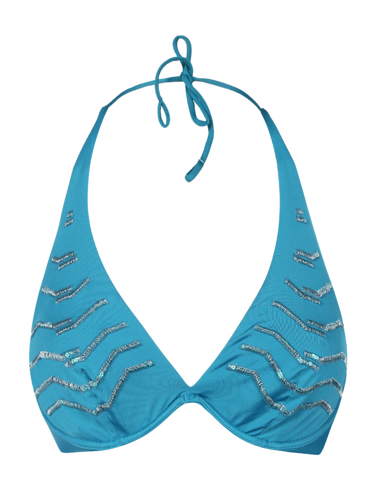 Верх купальника с вышивкой La Perla  –  Общий вид  – Цвет:  Синий