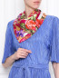Платок из шелка с цветочным узором Moschino  –  МодельВерхНиз