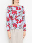 Блуза прямого кроя с цветочным принтом S.Oliver  –  МодельВерхНиз