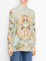 Блуза из шелка с узором Alberta Ferretti  –  МодельВерхНиз
