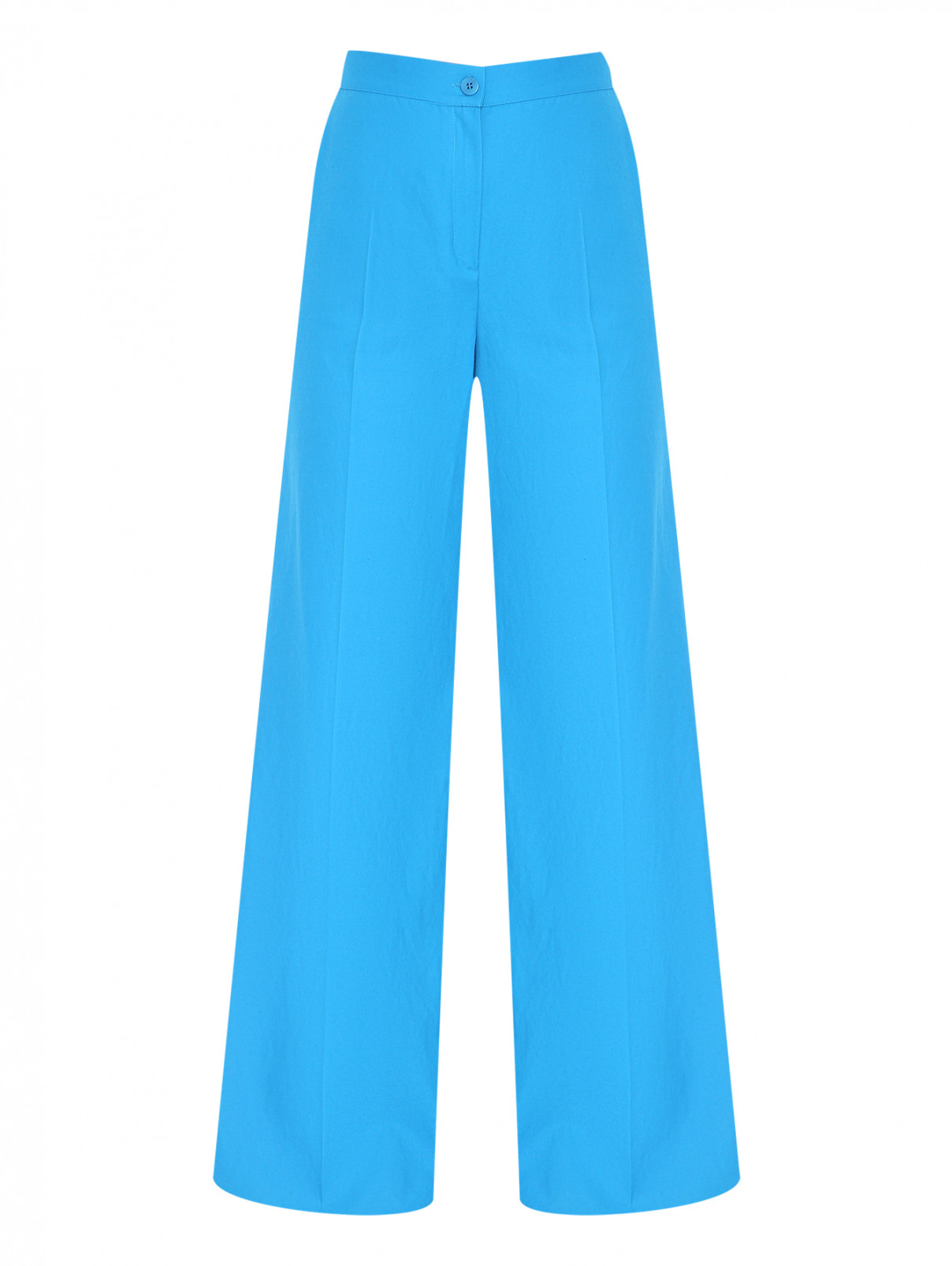 Широкие брюки с карманами Marina Rinaldi  –  Общий вид  – Цвет:  Синий