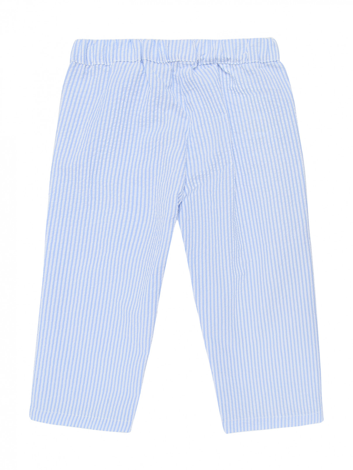 Хлопковые брюки в полоску Il Gufo  –  Обтравка1  – Цвет:  Узор