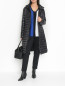 Удлиненная стеганая куртка с мехом Elena Miro  –  МодельОбщийВид