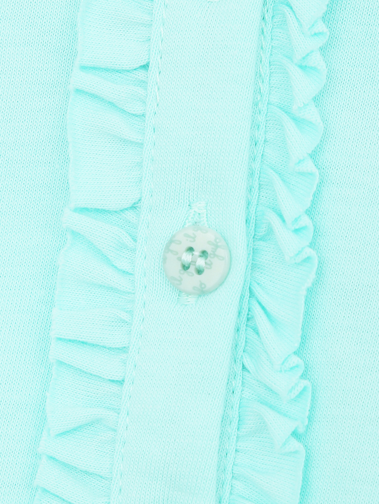 Блуза из хлопка с коротким рукавом Il Gufo  –  Деталь  – Цвет:  Зеленый