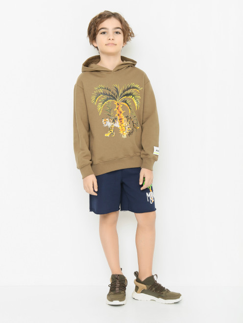 Трикотажная толстовка с капюшоном MSGM - МодельОбщийВид
