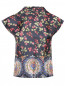 Блуза из шелка с цветочным узором на пуговицах Etro  –  Общий вид