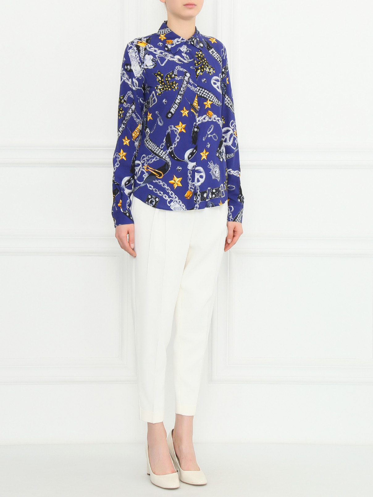 Блуза с узором Love Moschino  –  Модель Общий вид  – Цвет:  Узор
