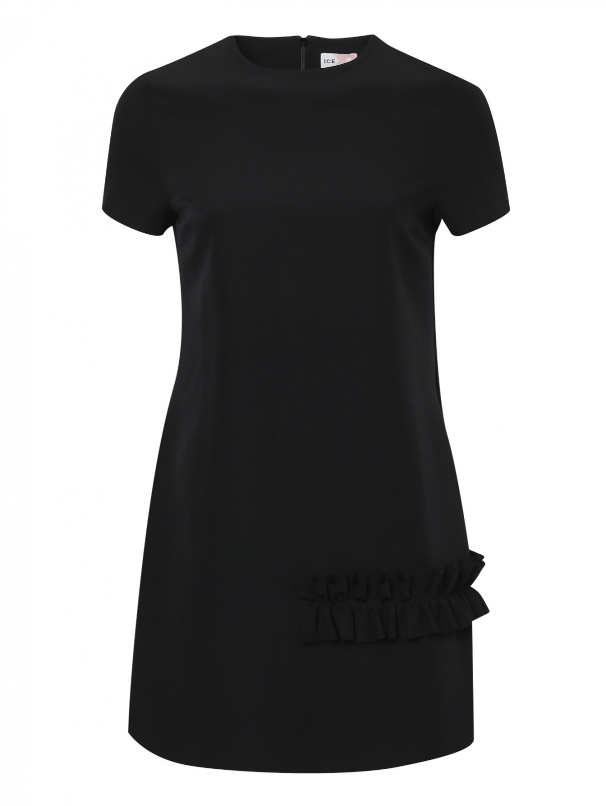 Платье-мини с короткими рукавами Ice Play  –  Общий вид  – Цвет:  Черный