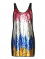 Платье-футляр из шелка декорированное пайетками TIBI  –  Общий вид