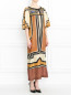 Платье свободного кроя из шелка с узором Alberta Ferretti  –  Модель Общий вид