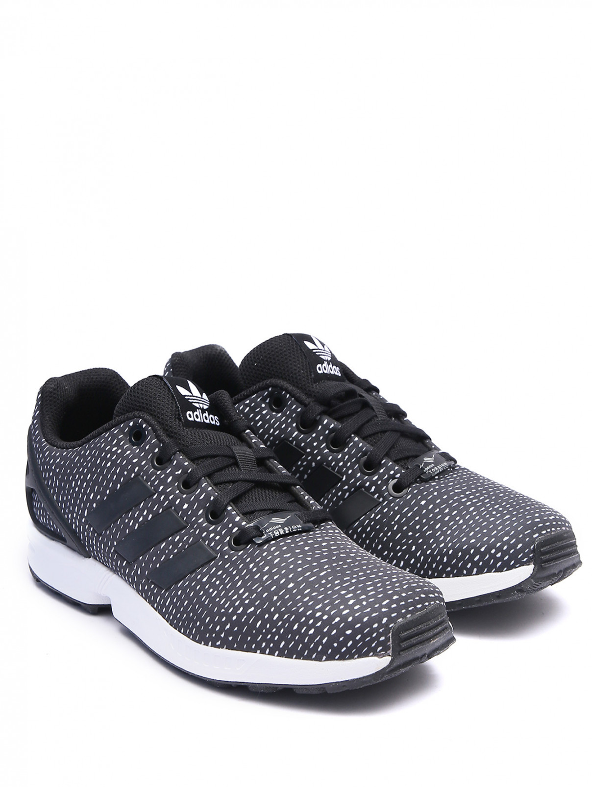 Кроссовки из текстиля с узором Adidas Originals  –  Общий вид  – Цвет:  Черный