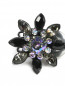 Клипсы в виде цветка с кристаллами Poggi  –  Деталь
