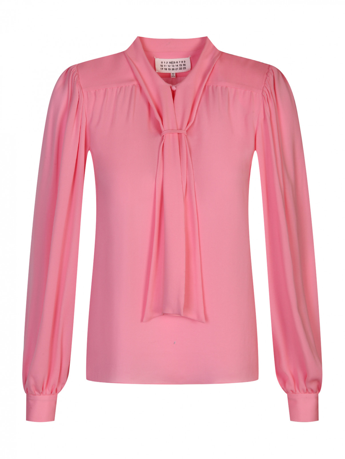 Блуза из шелка Maison Margiela  –  Общий вид  – Цвет:  Розовый