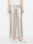 Брюки из льна с металлическим блеском Max Mara  –  МодельВерхНиз