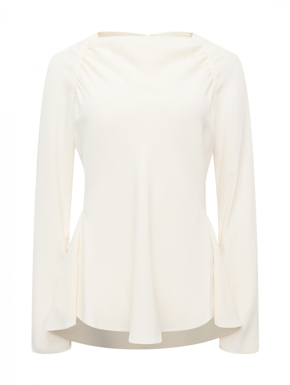 Блуза с драпировкой Marni  –  Общий вид  – Цвет:  Бежевый