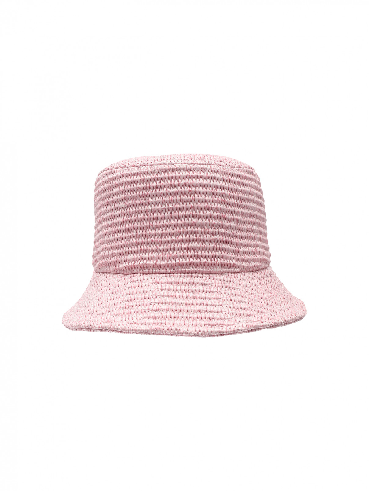 Однотонная плетеная шляпа Weekend Max Mara  –  Общий вид  – Цвет:  Розовый