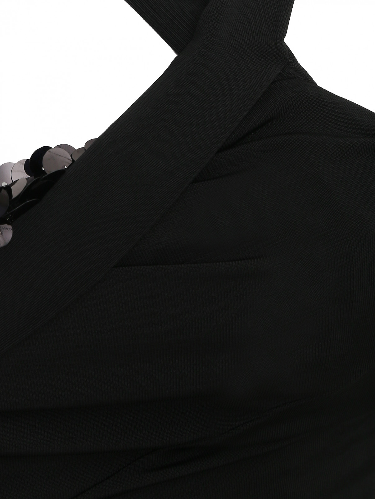 Платье-мини декорированное пайетками Just Cavalli  –  Деталь  – Цвет:  Черный
