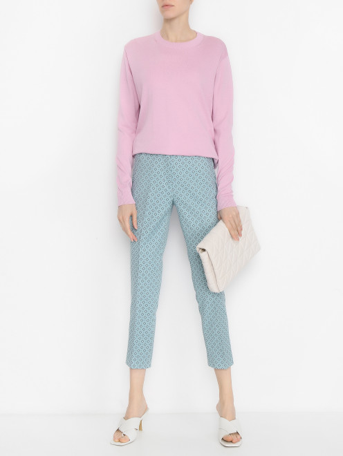 Брюки укороченные с узором Weekend Max Mara - МодельОбщийВид