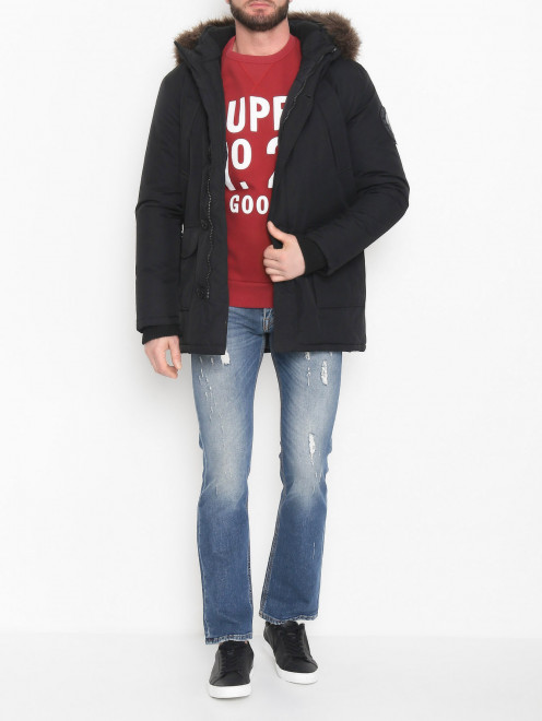Парка с капюшоном и карманами  SuperDry - МодельОбщийВид