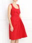 Платье-футляр из шелка с драпировкой Carolina Herrera  –  Модель Верх-Низ