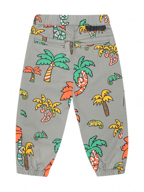 Хлопковые брюки с узором Stella McCartney kids - Обтравка1