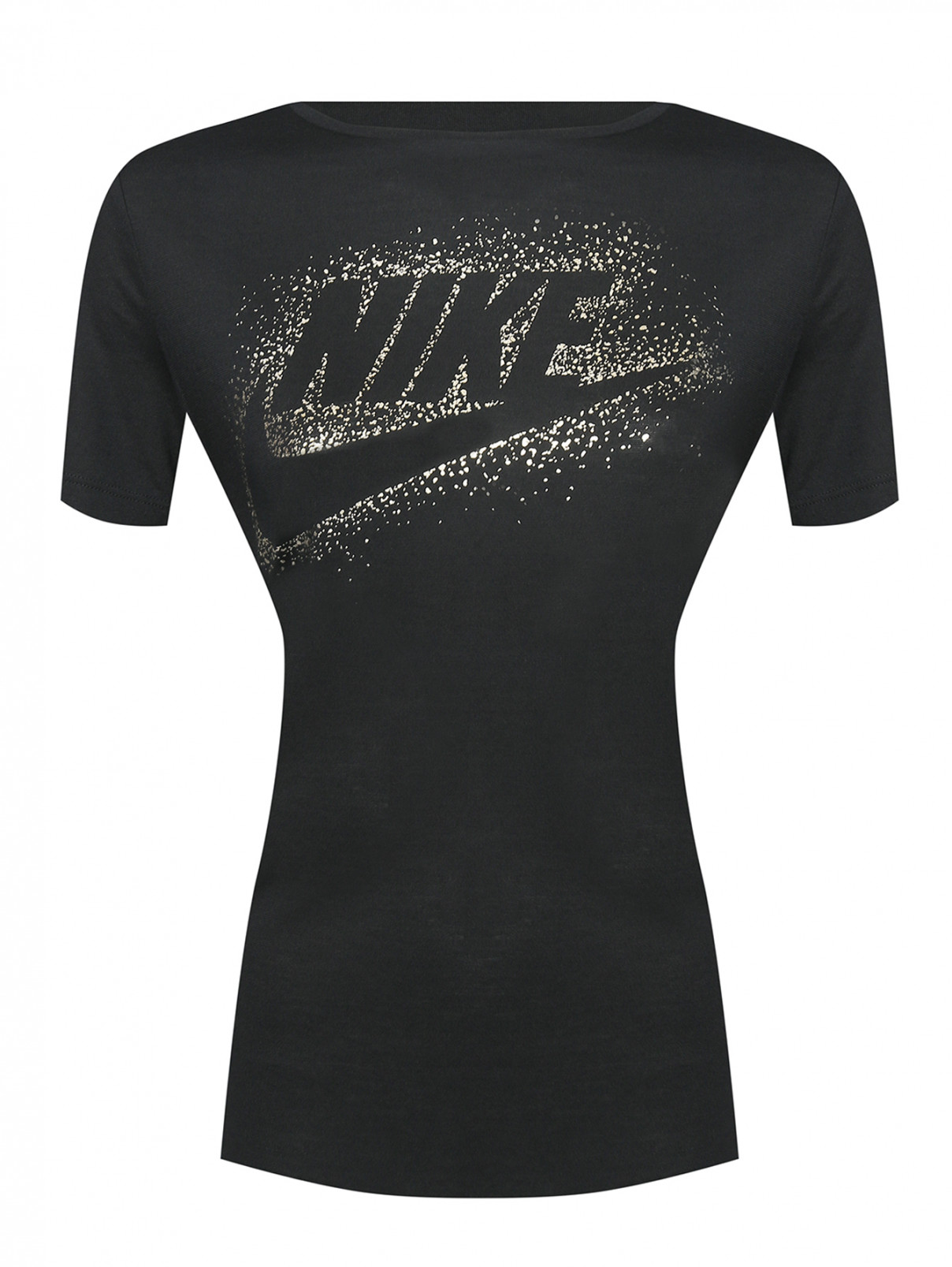 Однотонная футболка с принтом Nike  –  Общий вид