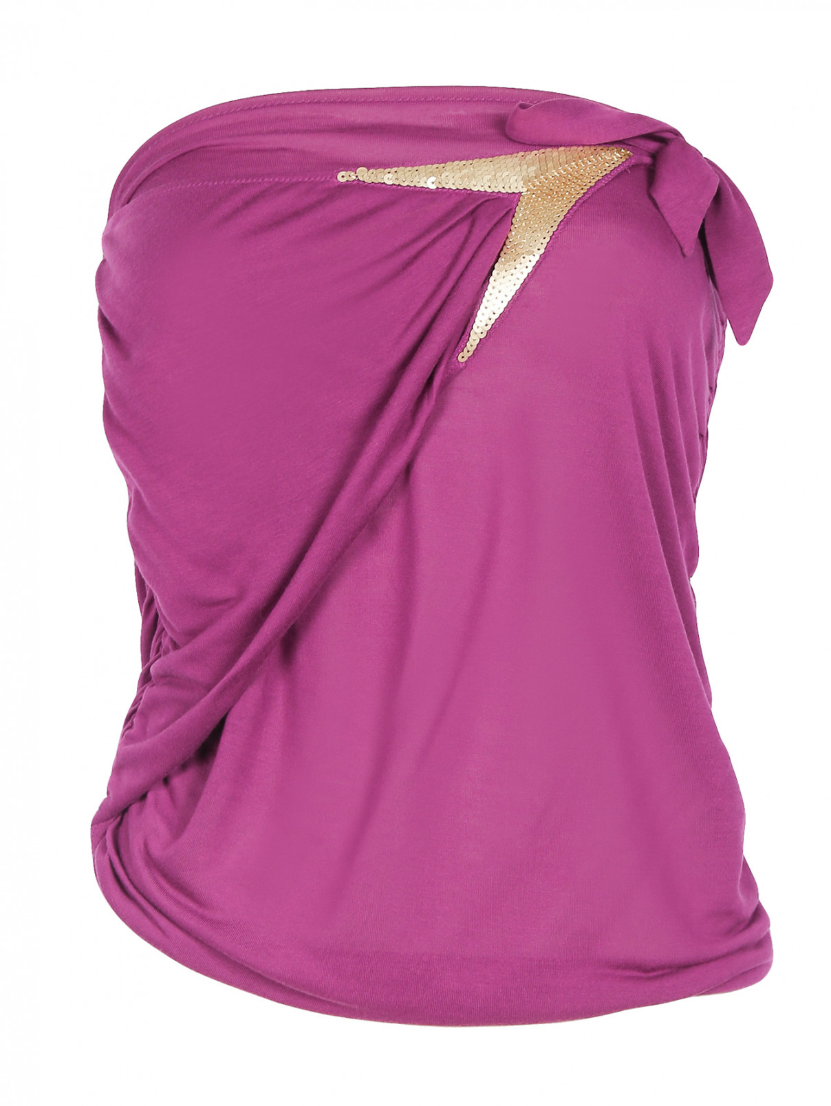 Топ без рукавов с декоративной отделкой La Perla  –  Общий вид  – Цвет:  Фиолетовый