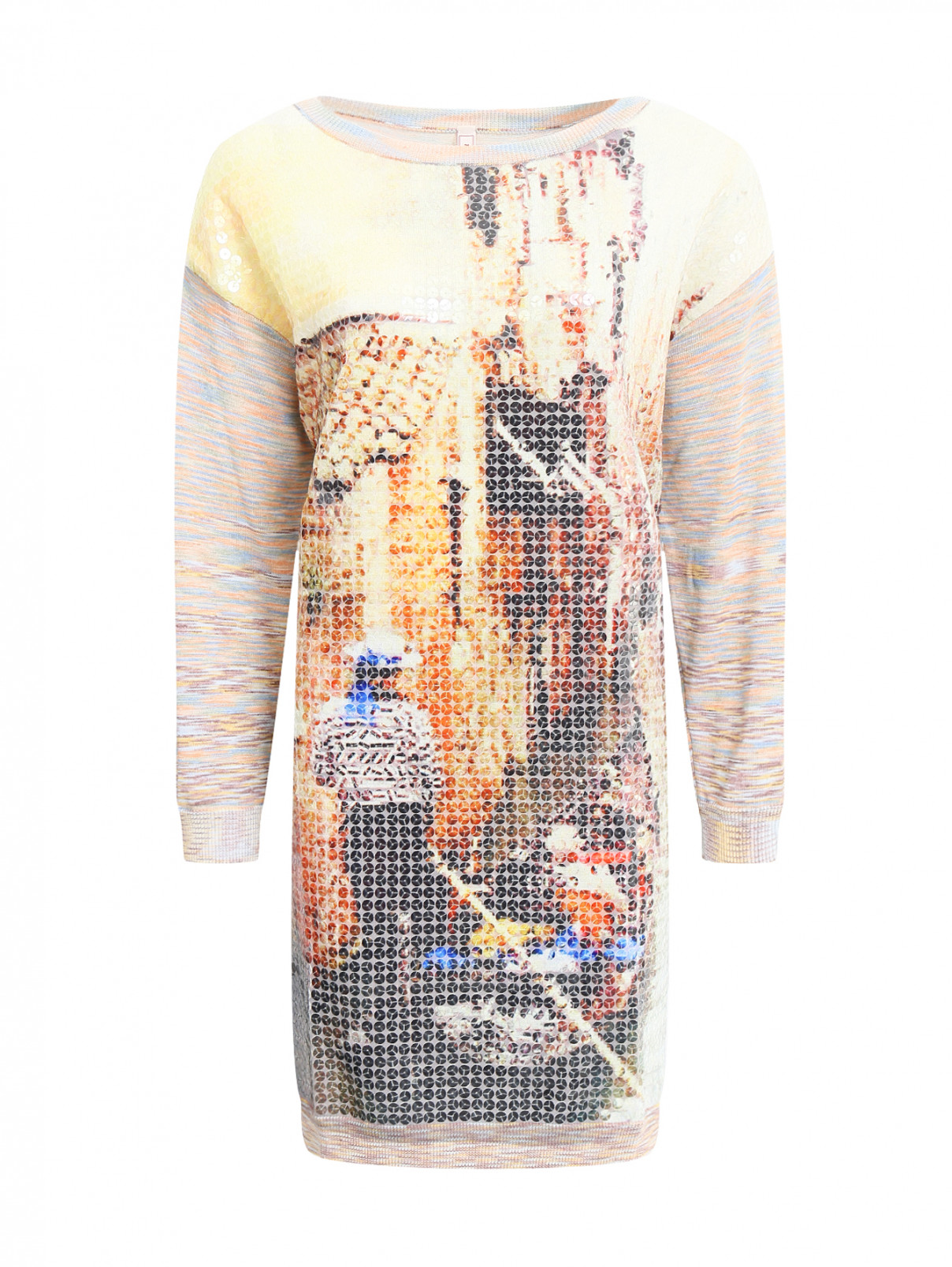 Платье декорированное пайетками Antonio Marras  –  Общий вид  – Цвет:  Узор