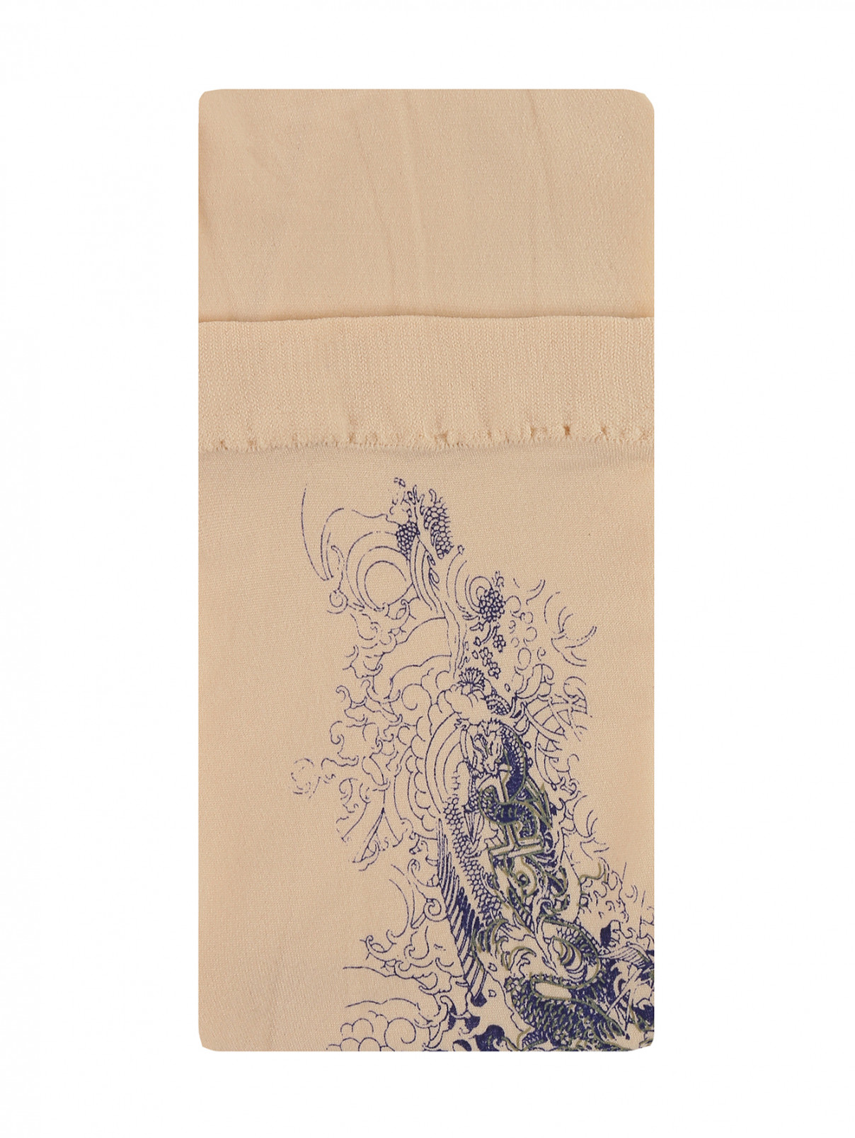 Легинсы эластичные с узором Junior Gaultier  –  Общий вид  – Цвет:  Бежевый
