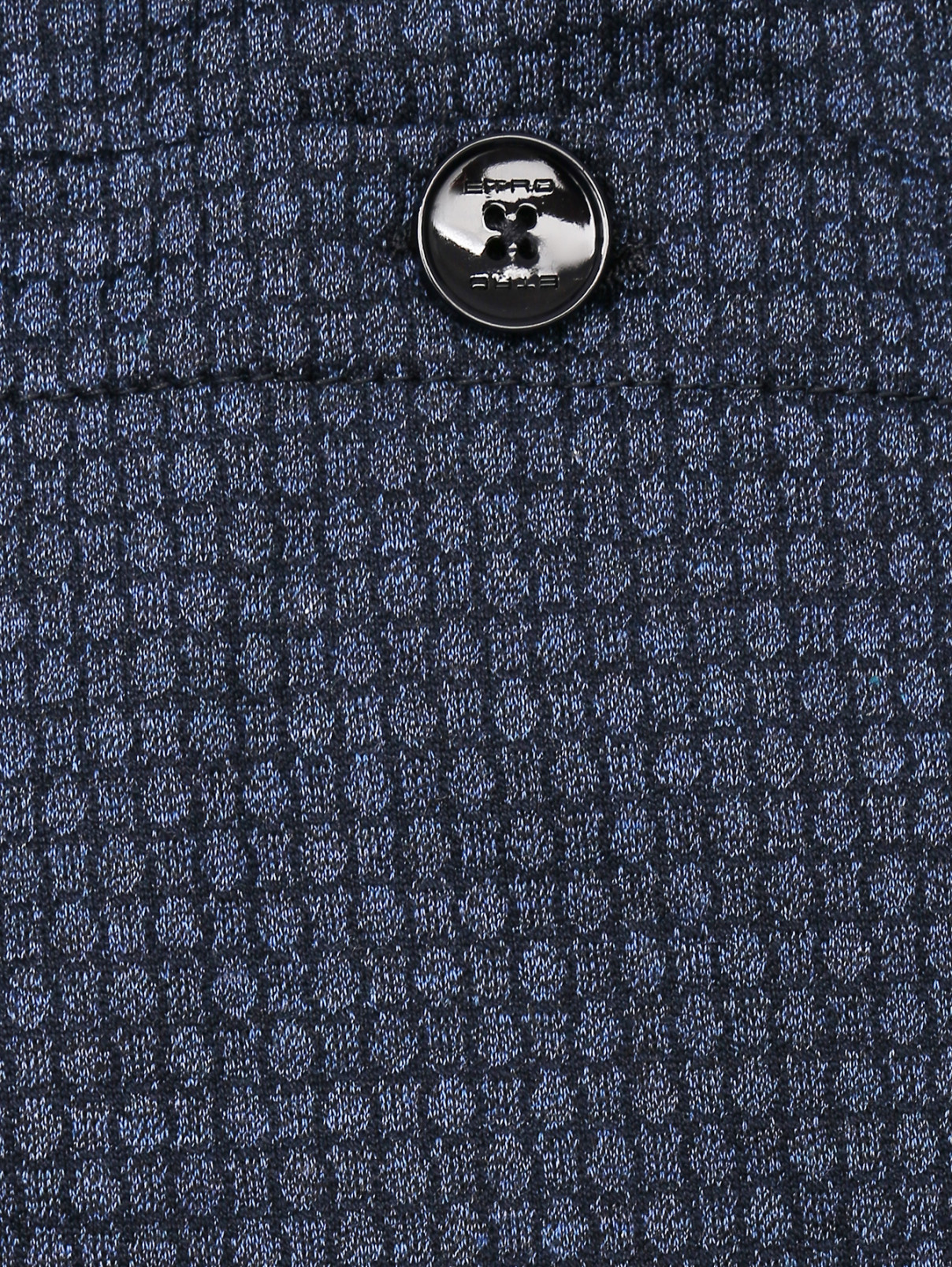 Брюки из хлопка с узором на резинке Etro  –  Деталь  – Цвет:  Синий