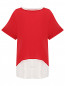Блуза свободного кроя с контрастной отделкой Elena Miro  –  Общий вид