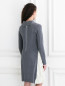 Трикотажное платье с шелковистыми вставками и воротничком MiMiSol  –  Модель Верх-Низ1