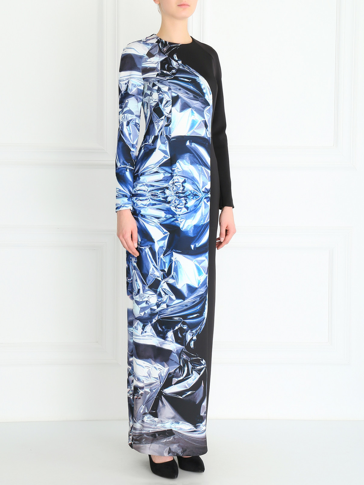 Платье-макси с принтом Kira Plastinina  –  Модель Верх-Низ  – Цвет:  Черный