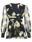 Блуза из шелка свободного кроя с узором Max Mara  –  Общий вид