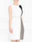 Платье асимметричного кроя с контрастной вставкой Max Mara  –  МодельВерхНиз