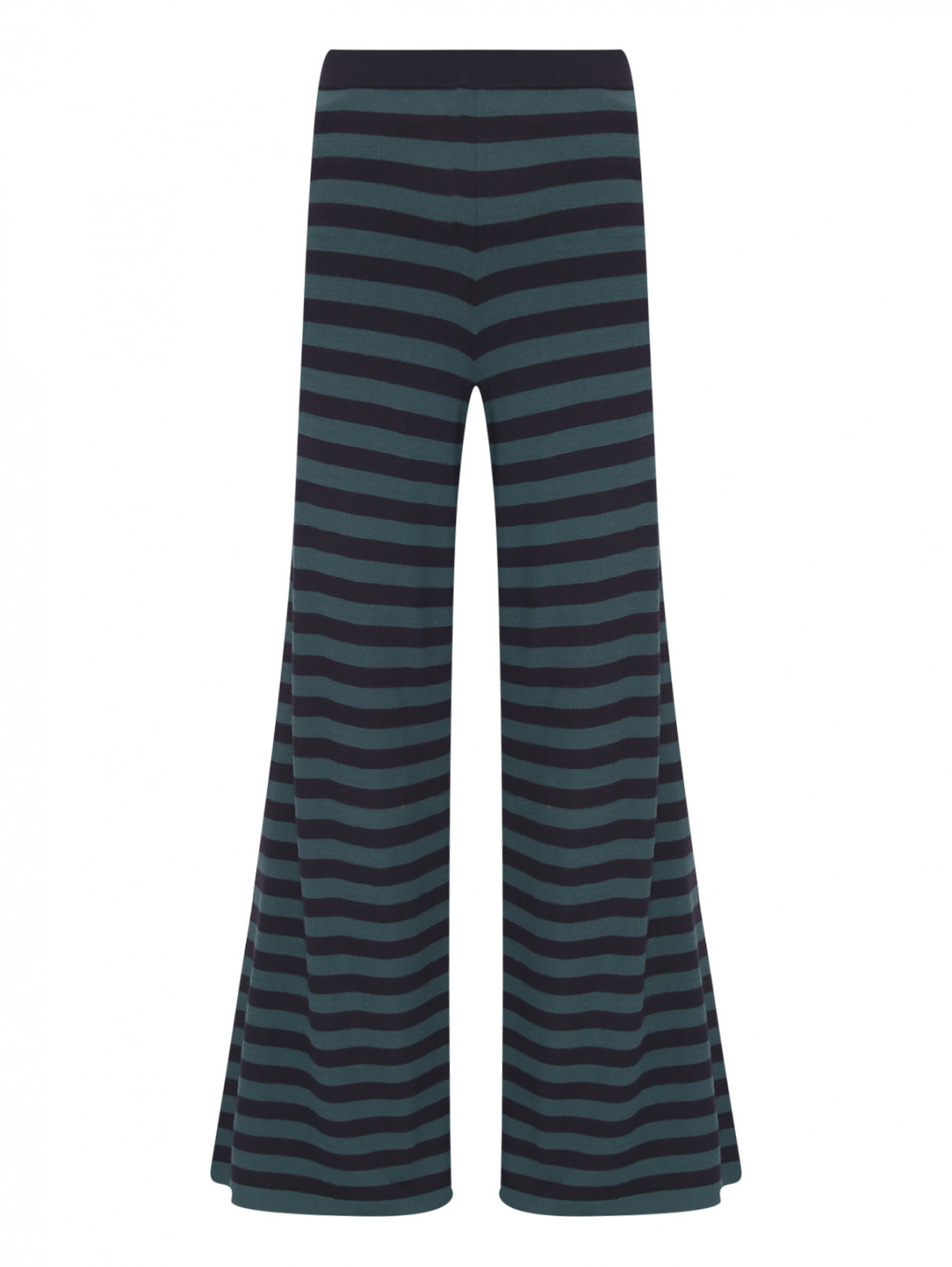 Трикотажные брюки на резинке с узором полоска Weekend Max Mara  –  Общий вид  – Цвет:  Узор
