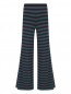 Трикотажные брюки на резинке с узором полоска Weekend Max Mara  –  Общий вид