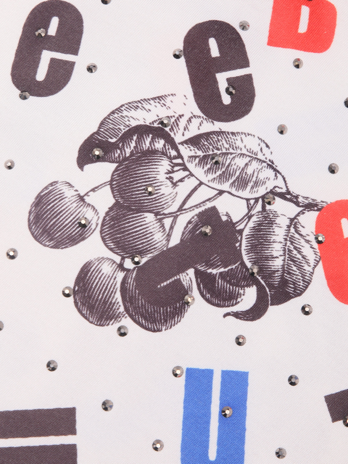 Футболка из смешанного хлопка с принтом Persona by Marina Rinaldi  –  Деталь  – Цвет:  Мультиколор