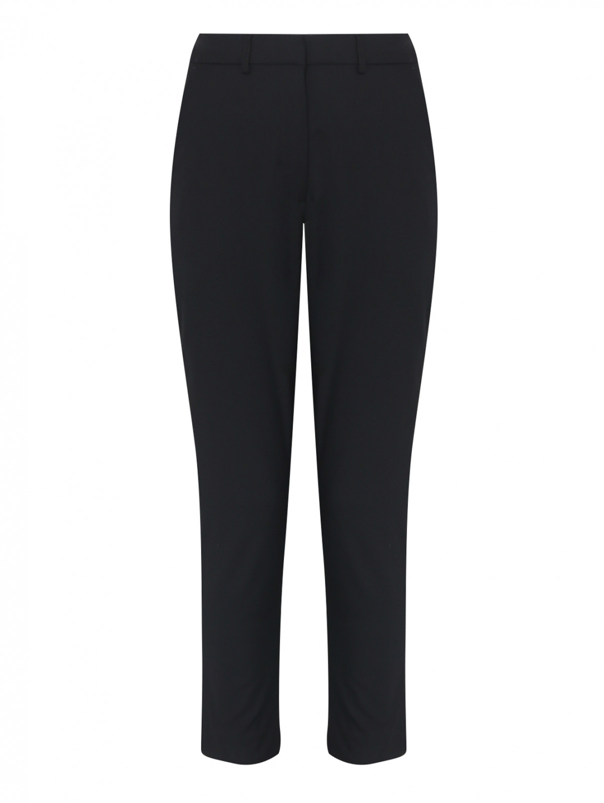 Укороченные брюки зауженного кроя Calvin Klein  –  Общий вид  – Цвет:  Черный