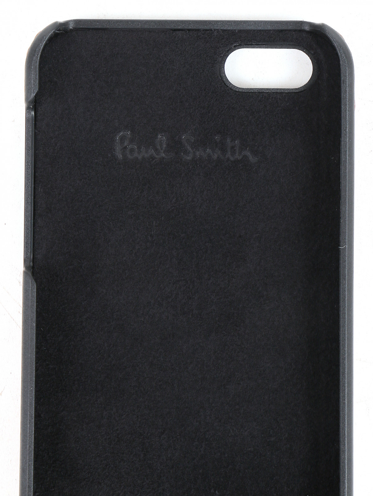 Чехол для IPhone из кожи Paul Smith  –  Деталь  – Цвет:  Черный