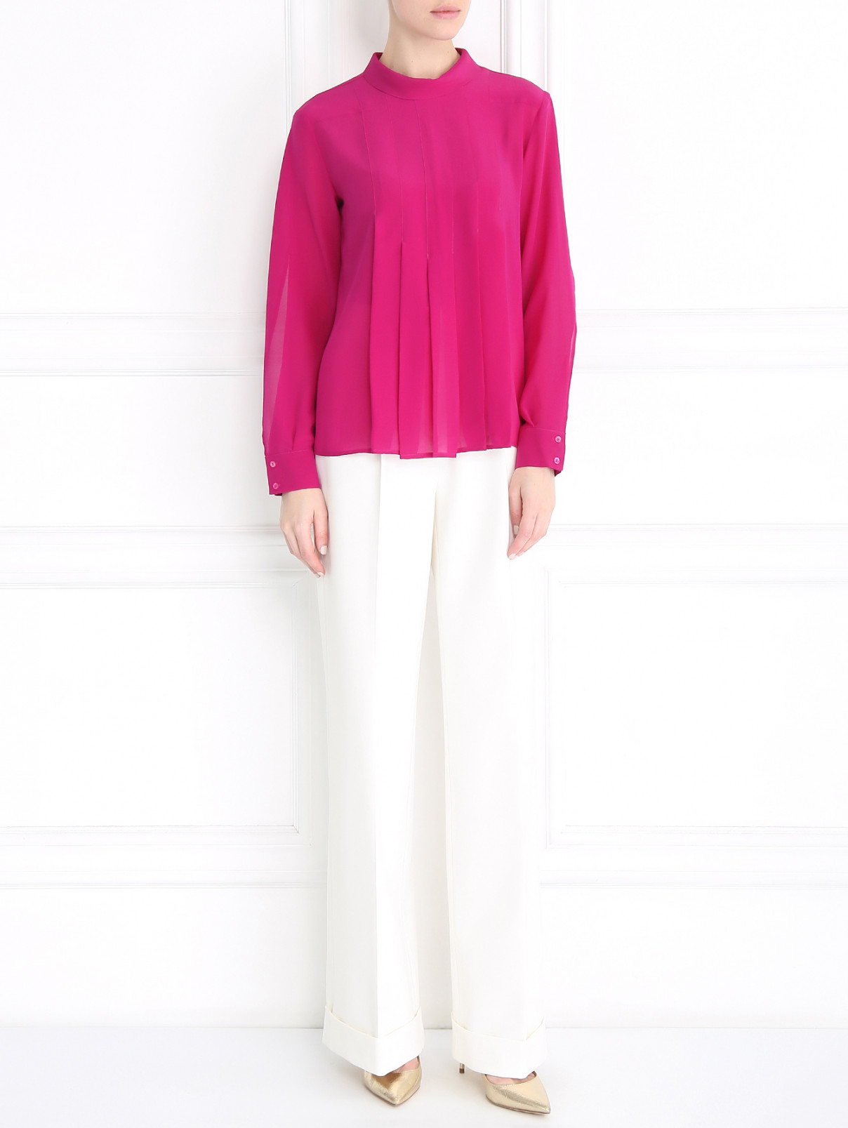 Блуза из шелка Max&Co  –  Модель Общий вид  – Цвет:  Фиолетовый