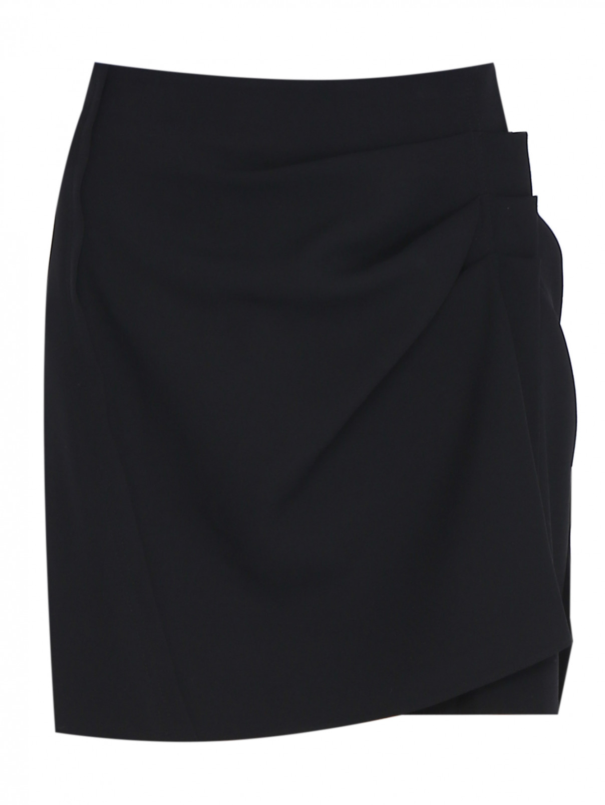 Юбка-мини с драпировкой Iro  –  Общий вид  – Цвет:  Черный